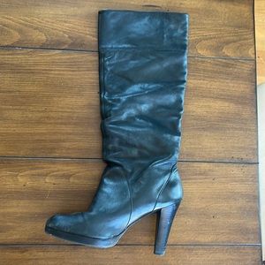 6.5 Black leather boots